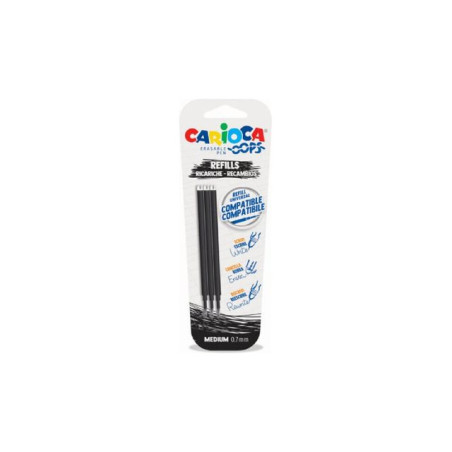 CARIOCA OOPS REF NERO BL3PZ PENNE CANCEL EAN 8003511410414 INGROSSO PENNARELLI