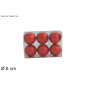 PALLE 6CM 6PZ ROSSO IN BOX PVC EAN 8053482121291 INGROSSO PALLINE DI NATALE E PUNTALI