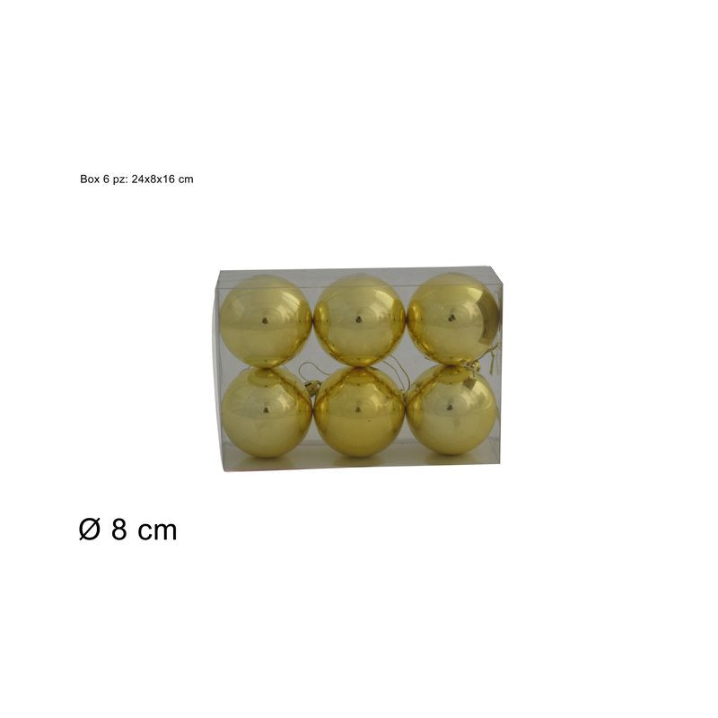 PALLE 8CM 6PZ ORO IN BOX PVC EAN 8053482121451 INGROSSO PALLINE DI NATALE E PUNTALI PALLE 8CM 6PZ ORO IN BOX PVC EAN 8053482121451 INGROSSO PALLINE DI NATALE E PUNTALI
