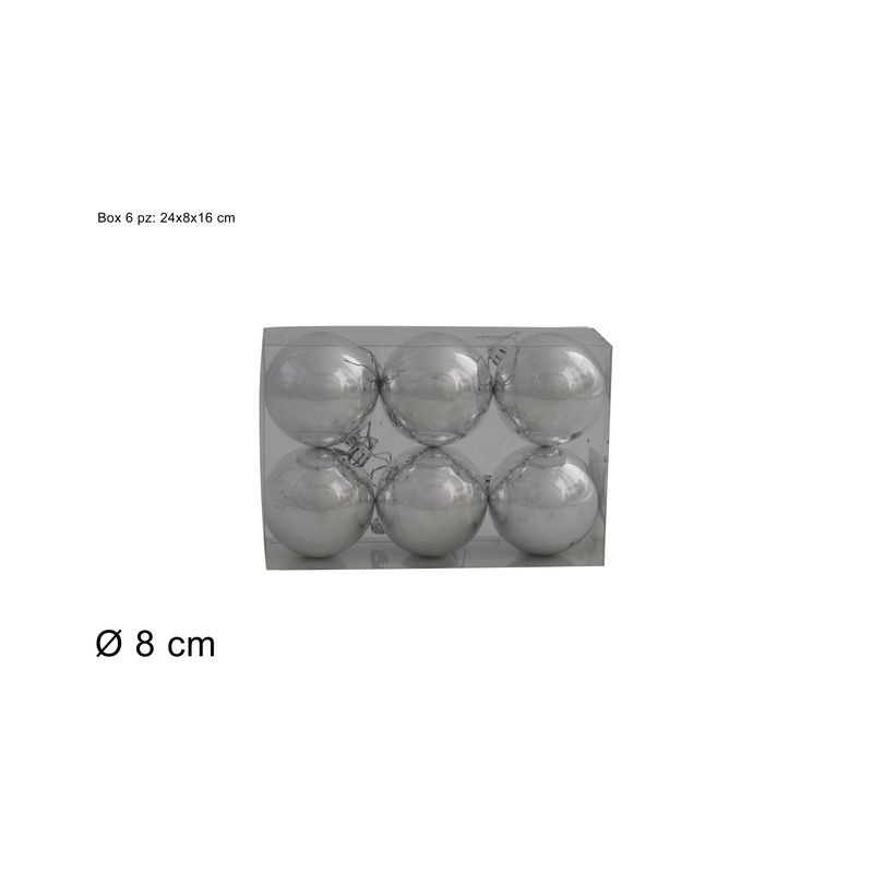 PALLE 8CM 6PZ SILVER IN BOX PVC EAN 8053482121475 INGROSSO PALLINE DI NATALE E PUNTALI PALLE 8CM 6PZ SILVER IN BOX PVC EAN 8053482121475 INGROSSO PALLINE DI NATALE E PUNTALI