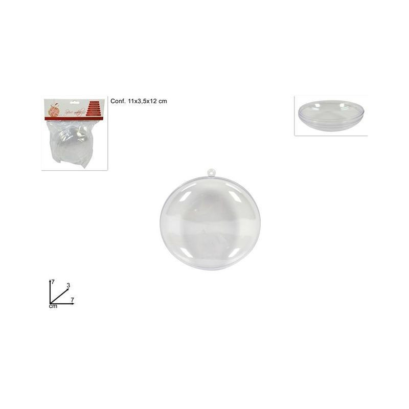 SFERE PIATTE PLASTICA TRASPAR. 3PZ7CM EAN 8033113432910 INGROSSO PALLINE DI NATALE E PUNTALI SFERE PIATTE PLASTICA TRASPAR. 3PZ7CM EAN 8033113432910 INGROSSO PALLINE DI NATALE E PUNTALI
