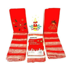 INGROSSO ARTICOLI NATALIZI 3PZ STROFINACCI NATALE 50X70CM MARIKA 8011100202289 INGROSSO ACCESSORI NATALIZI PER LA TAVOLA