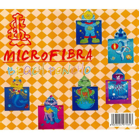 INGROSSO PONCHO BABY 60X120 MICROFIBRA BEGCH SL 8033224971643 INGROSSO ARTICOLI ESTIVI TELI MARE E STUOIE