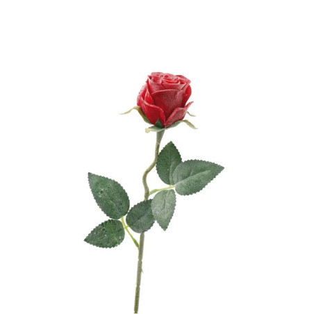 ROSA NAT INNEVATA X DEC ROSSA CM51 EAN 8021785858749 INGROSSO FIORI FINTI NATALIZI
