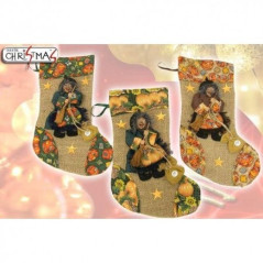 INGROSSO CALZA BEFANA SUONI E LUCI 24X36CM 8027501563188 INGROSSO ARTICOLI NATALE BEFANA