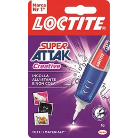 LOCTITE SUPER ATTACK CREATIVE 3g. EAN 8004630918584 INGROSSO COLLA