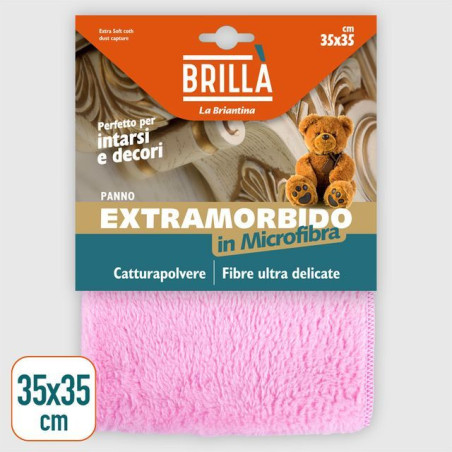 INGROSSO CASALINGHI PANNO EXTRAMORBIDO IN MICROFIBRA 35X35CM 8000061043796 INGROSSO PRODOTTI PULIZIA
