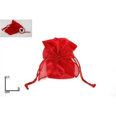 INGROSSO BOMBONIERE SACCHETTINO ORGANZA FIOCCO ROSSO 8034048149324 INGROSSO ARTICOLI DA BOMBONIERE RETINE E OGGETTISTA PER CONFE