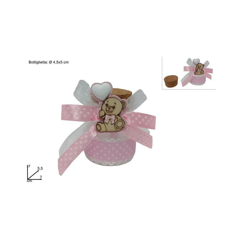 BOTT. VETRO H5CM D.4,5 RIC. NASC. BIMBA EAN 8034048626719 INGROSSO NASTRI E CONTENITORI PER BOMBONIERE BOTT. VETRO H5CM D.4,5 RIC. NASC. BIMBA EAN 8034048626719 INGROSSO NASTRI E CONTENITORI PER BOMBONIERE