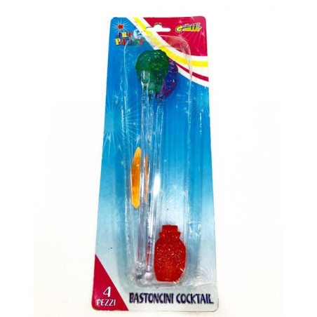 INGROSSO CASALINGHI SET 4 BASTONCINI COCKTAIL 8032732087952 INGROSSO ACCESSORI CUCINA ACCESSORI CUCINA