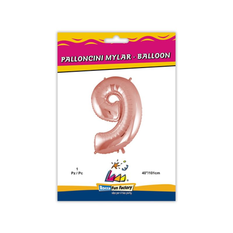 PALLONCINO MYLAR N. 9 ROSA GOLD 101CM EAN 8032685998619 INGROSSO PALLONCINI COMPLEANNO PALLONCINO MYLAR N. 9 ROSA GOLD 101CM EAN 8032685998619 INGROSSO PALLONCINI COMPLEANNO