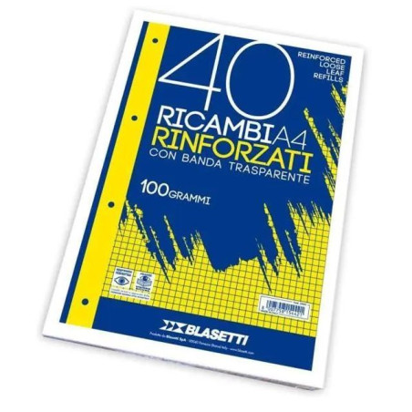INGROSSO CARTOLERIA RICAMBI BLA RINF A4 100GR C C.30 075 8007758154452 INGROSSO RACCOGLITORI RICAMBI BUSTE TRASPARENTI