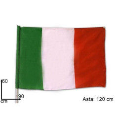 INGROSSO FESTA E PARY BANDIERA ITALIA C/ASTA 60x90 8027501382536 INGROSSO ARTICOLI PER FESTE BANDIERE