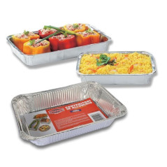 INGROSSO CASALINGHI CONTENITORI ALLUMINIO S/C 6 Porz. 2 Pz 8018909105247 INGROSSO ACCESSORI CUCINA VASCHETTE DI ALLUMNIO E BOBIN