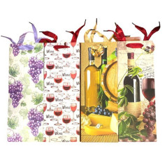 INGROSSO CARTOLERIA BORSA BOTTIGLIA WINE CM.13X10X36H ASS. 8006752801607 INGROSSO ARITCOLI PER CONFEZIONI