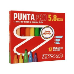 INGROSSO CARTOLERIA PENNARELLI PUNTAPRO 5.8 - SCATOLA DA 12 8055714165899 INGROSSO PENNARELLI MATITE COLORATE TEMPERE