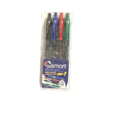 INGROSSO CARTOLERIA SET 4 PENNE GEL BE SMART JM-1 B/R/N/V 8023650008167 INGROSSO PENNE REFIL MARCATORI EVIDENZIATORI PENNE PER L