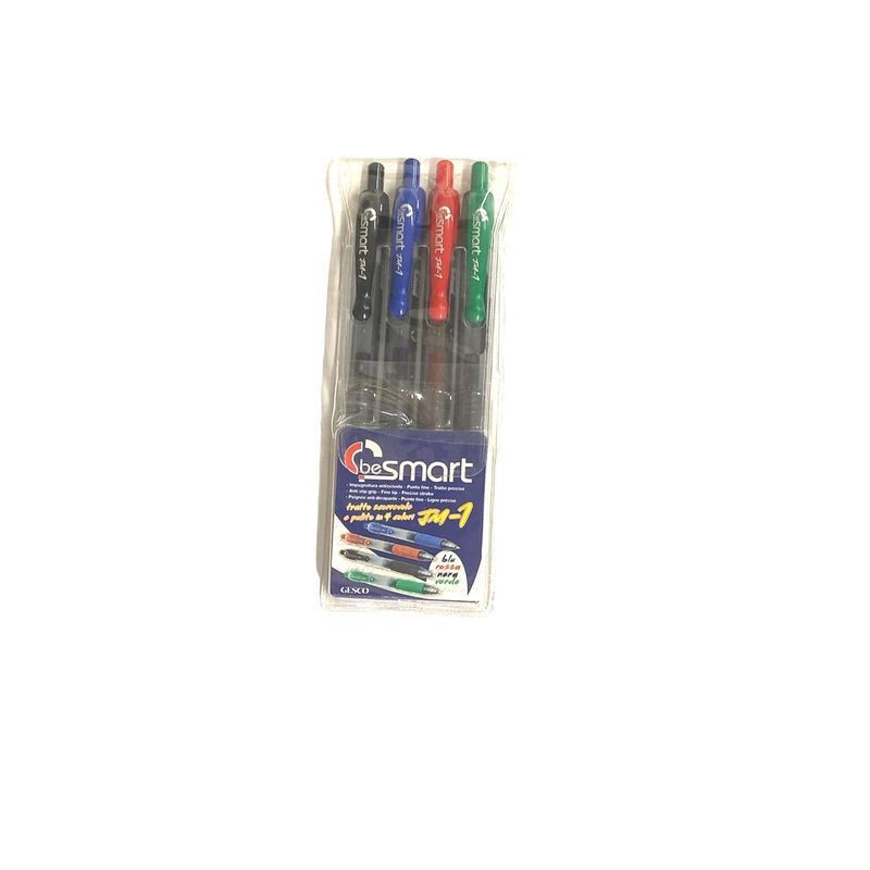 SET 4 PENNE GEL BE SMART JM-1 B/R/N/V EAN 8023650008167 INGROSSO PENNE PER LA SCUOLA SET 4 PENNE GEL BE SMART JM-1 B/R/N/V EAN 8023650008167 INGROSSO PENNE PER LA SCUOLA