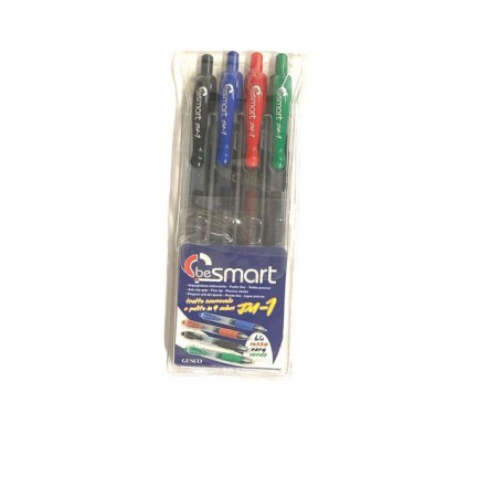 SET 4 PENNE GEL BE SMART JM-1 B/R/N/V EAN 8023650008167 INGROSSO PENNE PER LA SCUOLA