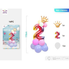 INGROSSO FESTA E PARTY SET PALLONCINI MYLAR N.2 COL. 115CM 14PZ 8058617598504 INGROSSO ARTICOLI PER FESTE PALLONCINI COMPLEANNO
