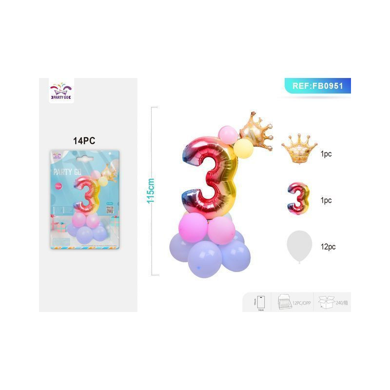 SET PALLONCINI MYLAR N.3 COL. 115CM 14PZ EAN 8058617598511 INGROSSO PALLONCINI COMPLEANNO SET PALLONCINI MYLAR N.3 COL. 115CM 14PZ EAN 8058617598511 INGROSSO PALLONCINI COMPLEANNO