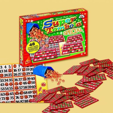 TOMBOLA SPECIAL 72 CARTELLE PLASTIFICATE EAN 8000888000941 INGROSSO GIOCHI DI SOCIETA