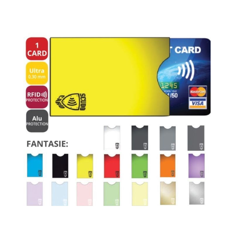 SCUDOCARD ULTRA CROMO ASS (54) EAN 8015915008760 INGROSSO PORTA DOCUMENTI TASCABILI