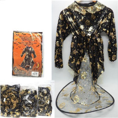 INGROSSO HALLOWEEM VESTITO STREGA BIMBA C/CAPPELLO (S/M/L) 8021029761927 ARTICOLI HALLOWEEN COSTUMI HALLOWEEN BAMBINA