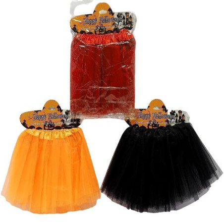 INGROSSO HALLOWEEM GONNELLINO TULLE RAGAZZA H28X45/70CM 3CO 8021029792662 ARTICOLI HALLOWEEN SET TRAVESTIMENTI HALLOWEEN