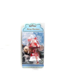 INGROSSO ARTICOLI NATALIZI BL. 2 CAMPANELLE METALLO C/NASTRO 8021029187147 ADDOBBI ALBERO NATALE APPENDINI NATALIZI