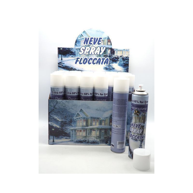 NEVE SPRAY FLOCCATA 750ML EAN 8021029300836 INGROSSO BOMBOLETTE SPRAY NATALIZIE