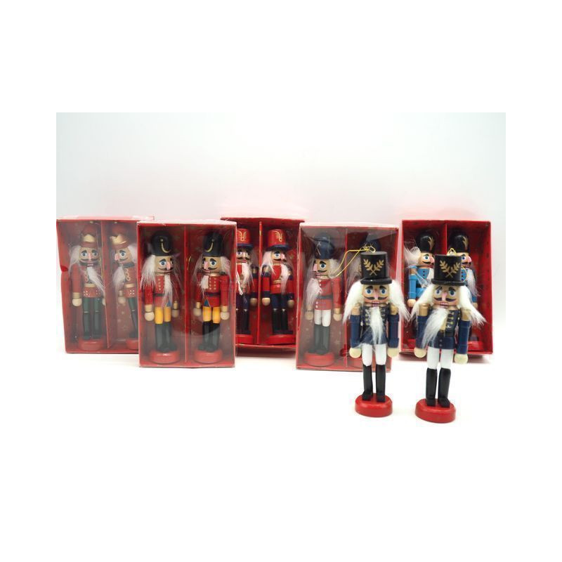 SET 2 SALDATINI SCHIACCIANOCI H.12CM ASS EAN 8021029323088 INGROSSO OGGETTISTICA NATALIZIA