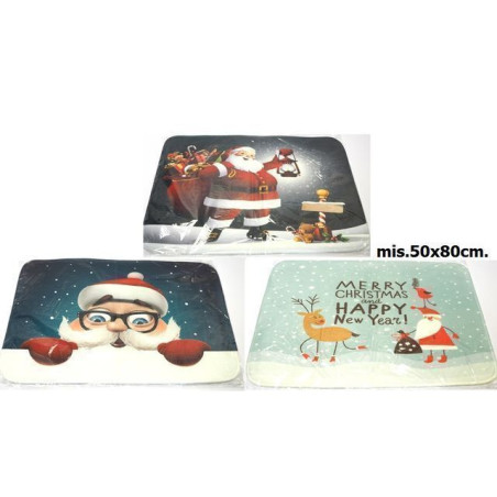 INGROSSO ARTICOLI NATALIZI TAPPETO 50X80CM DEC. NATALE 3ASS 8021029715067 ARTICOLI DI NATALE TAPPETI NATALIZI