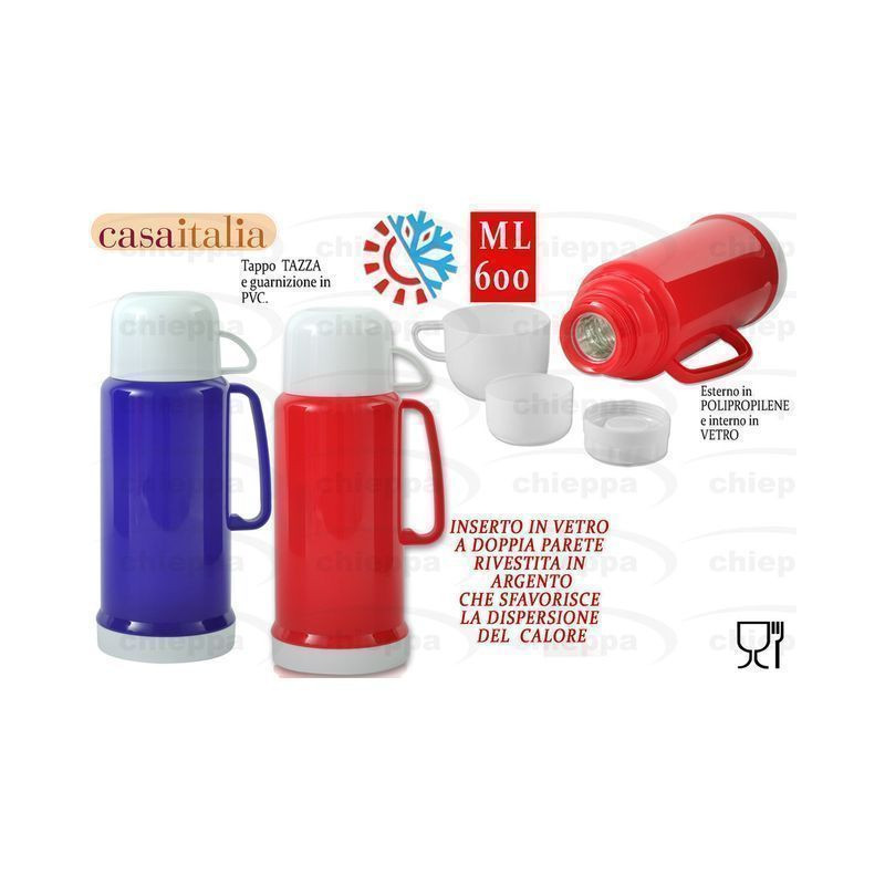 THERMOS LT.0,60 PLASTICA/VETRO EAN 8026758122391 INGROSSO CONTENITORI PER ALIMENTI