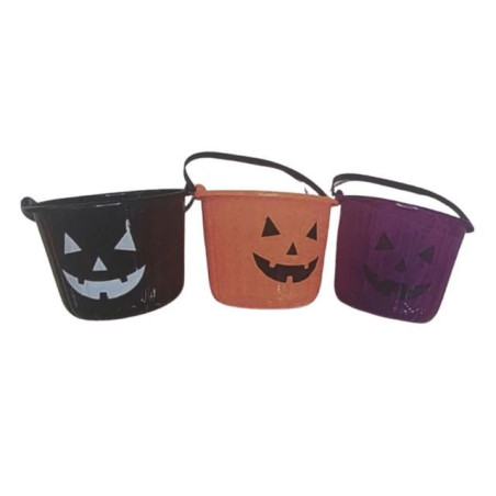 INGROSSO SECCHIELLO PL. H19/14CM 3ASS HALLOWEEN 8021029349828 ARTICOLI HALLOWEEN ZUCCHE HALLOWEEN E PORTA DOLCETTI