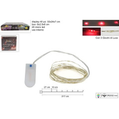 INGROSSO ARTICOLI DI NATALE FILO 20 MICRO LED ROSSO BATT. C/GIOCHI 8053482092959 ARTICOLI NATALIZI LUCI NATALIZIE