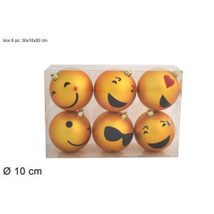 INGROSSO ARTICOLI DI NATALE PALLINE 10CM 6PZ C/FACCIN ASS IN BOX PVC 8053482106144 ARTICOLI NATALIZI PALLINE DI NATALE E PUNTALI