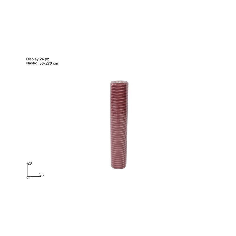 NASTRO ROSA VELLUTO RIGATO 28CMX270CM EAN 8053482134970 INGROSSO NASTRI NATALIZI PER ADDOBBO