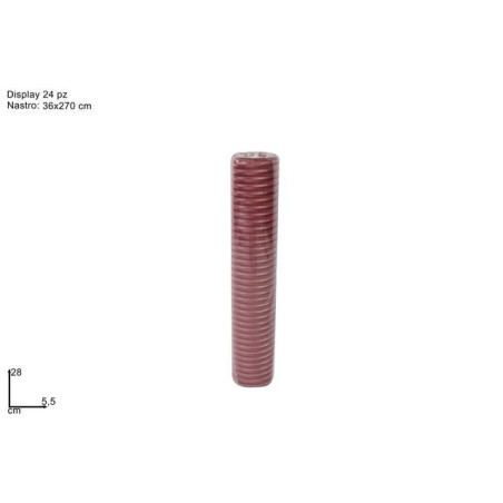NASTRO ROSA VELLUTO RIGATO 28CMX270CM EAN 8053482134970 INGROSSO NASTRI NATALIZI PER ADDOBBO