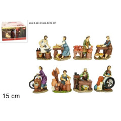 INGROSSO ARTICOLI DI NATALE MESTIERI 8 ASS 15CM 8033113188084 PRESEPE E ACCESSORI PERSONAGGI PER IL PRESEPE E ANIMALI