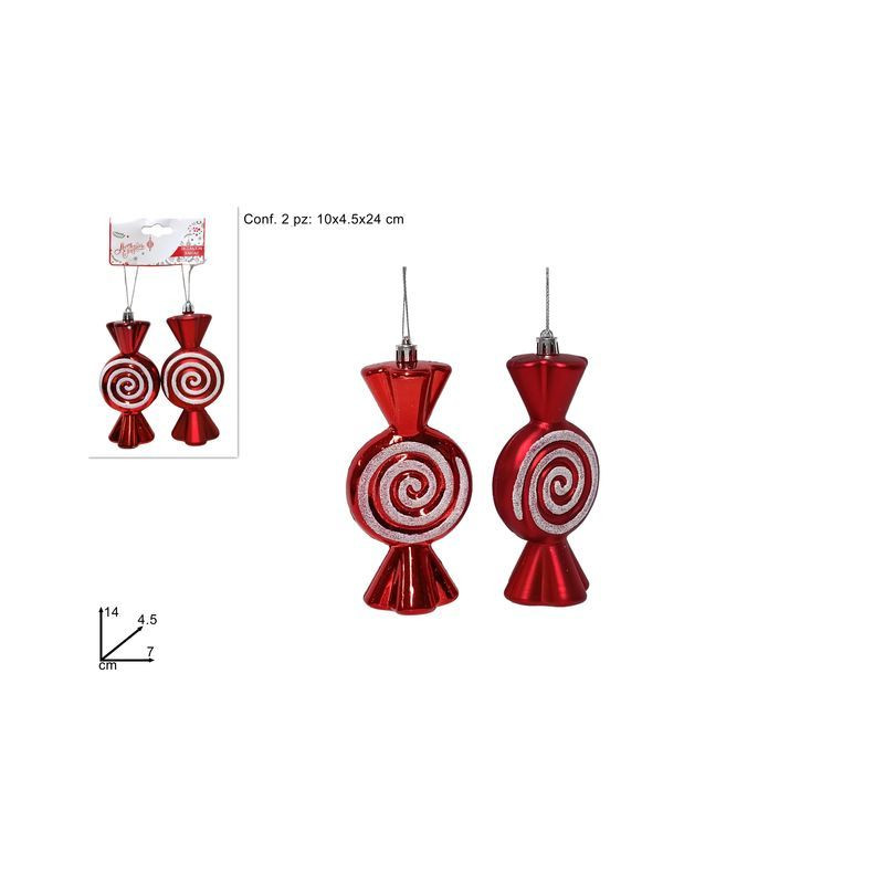 APPENDINI CARAMELLA 2PZ ROSSO EAN 8053482188799 INGROSSO APPENDINI NATALIZI APPENDINI CARAMELLA 2PZ ROSSO EAN 8053482188799 INGROSSO APPENDINI NATALIZI