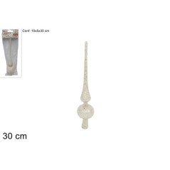 INGROSSO ARTICOLI DI NATALE PUNTALE GLITTER BIANCO 12 8033113226175 ARTICOLI DI NATALE PALLINE DI NATALE E PUNTALI