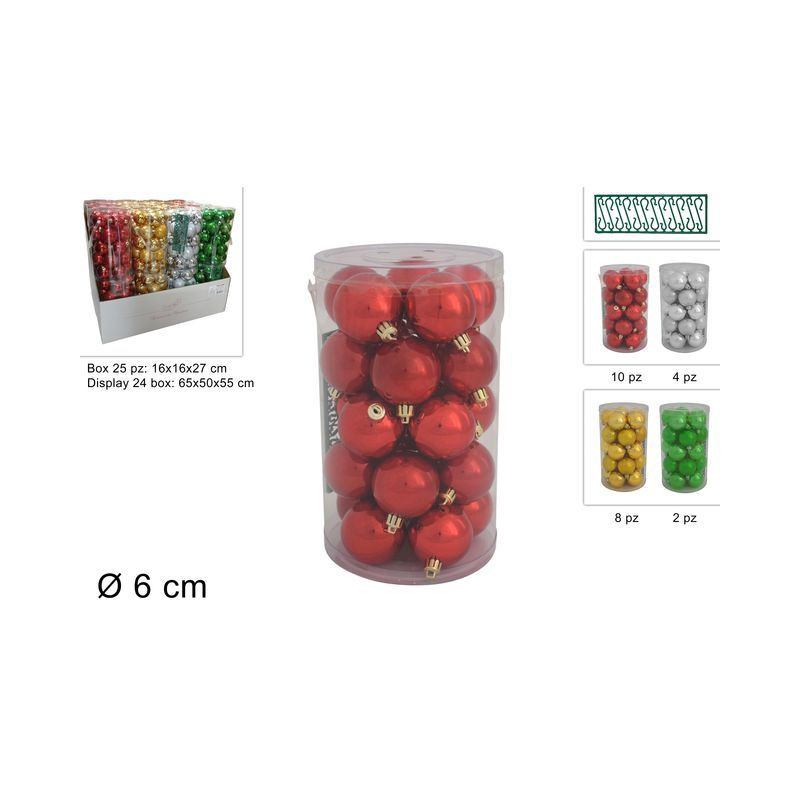PALLE 6CM 25 PZ ASS IN DISPLAY 4 COLORI EAN 8053482242392 INGROSSO PALLINE DI NATALE E PUNTALI PALLE 6CM 25 PZ ASS IN DISPLAY 4 COLORI EAN 8053482242392 INGROSSO PALLINE DI NATALE E PUNTALI