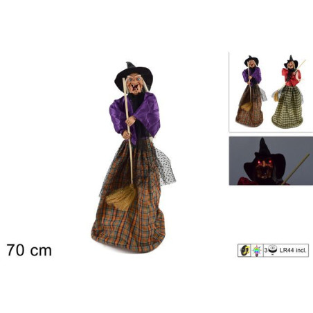 INGROSSO ARTICOLI DI NATALE BEFANA 70CM C/LUCE E SUONO 8027501535208 ARTICOLI NATALIZI BEFANA