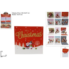 INGROSSO ARTICOLI DI NATALE BIGLIETTO AUGURI NATALIZIO 3D 6 ASS. 8053482164793 ARTICOLI DI NATALE BIGLIETTI NATALIZI