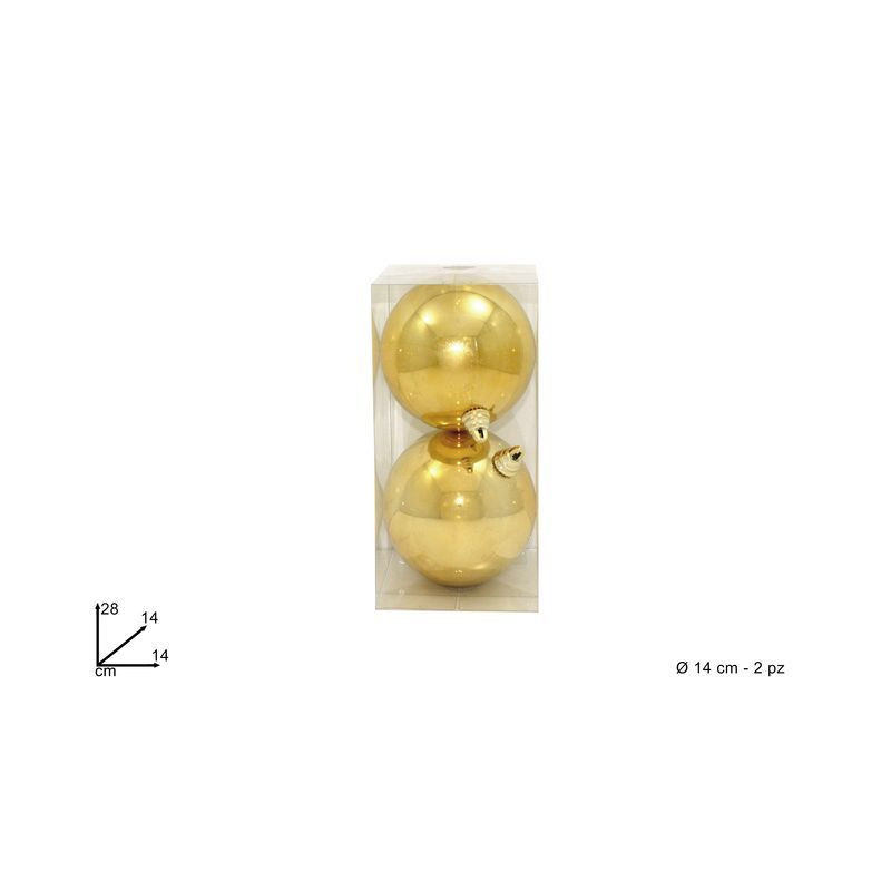 PALLE 14 CM 2 PZ LUCIDE IN BOX PVC ORO EAN 8033113358531 INGROSSO PALLINE DI NATALE E PUNTALI PALLE 14 CM 2 PZ LUCIDE IN BOX PVC ORO EAN 8033113358531 INGROSSO PALLINE DI NATALE E PUNTALI