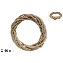 INGROSSO ARTICOLI DI NATALE ANELLO LEGNO INTRECCIATO 40CM NATURALE 8053482165899 DECORAZIONI NATALIZIE OGGETTISTICA NATALIZIA