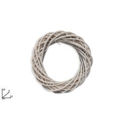 INGROSSO ARTICOLI DI NATALE ANELLO LEGNO INTRECCIATO BIANCO D30X6CM 8053482245799 DECORAZIONI NATALIZIE OGGETTISTICA NATALIZIA