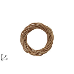 INGROSSO ARTICOLI DI NATALE ANELLO LEGNO INTRECCIATO NATUR. D20X4