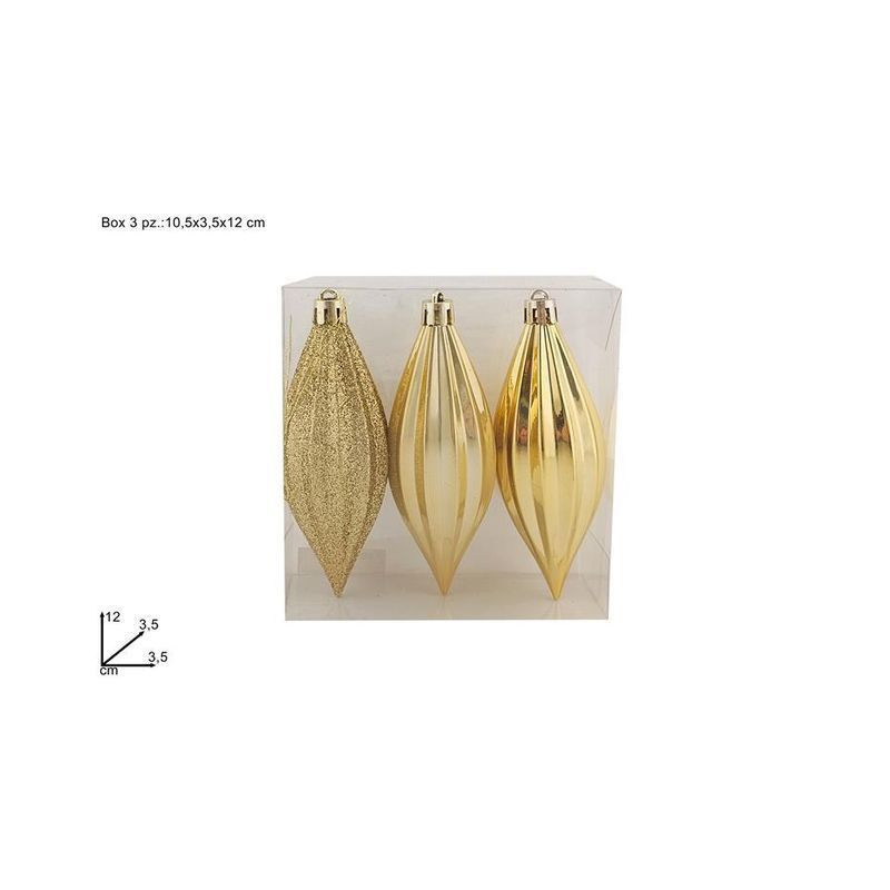 APPENDINI GOCCIA 12CM SET 3PZ ORO EAN 8053482270586 INGROSSO PALLINE DI NATALE E PUNTALI APPENDINI GOCCIA 12CM SET 3PZ ORO EAN 8053482270586 INGROSSO PALLINE DI NATALE E PUNTALI
